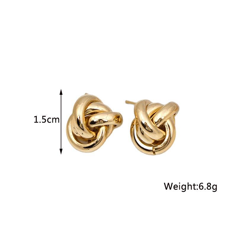

New Twist Stud Earrings Gold Color Metal Women Earrings Rotating Spiral Unusual Earrings for Ladies European Zircon