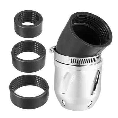 VekAuto Motorrad Luftfilter 26/35/42/48mm ID 90x60mm Motorrad ATV Langlebige Aluminiumlegierung Silberton