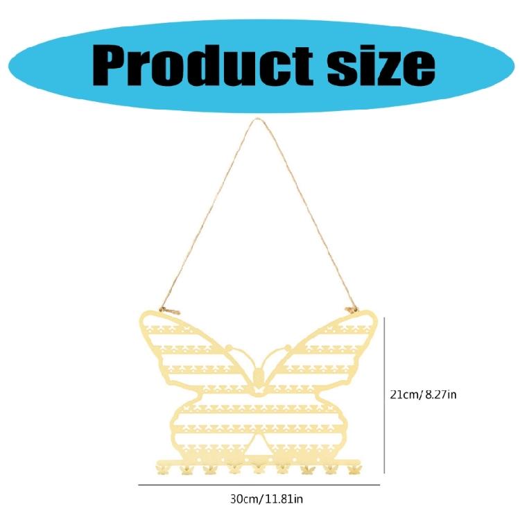 Stylish Butterfly Wall Mounted Jewelry Organizers Decoration for Necklace Rings Bracelet Display Household Use