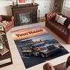 Peterbilt Heavy Trucks Customize Your Name Carpet Perfect for Game Room Decorate Room Bedrooms Playrooms Anti-slip Rug Office Home Decor