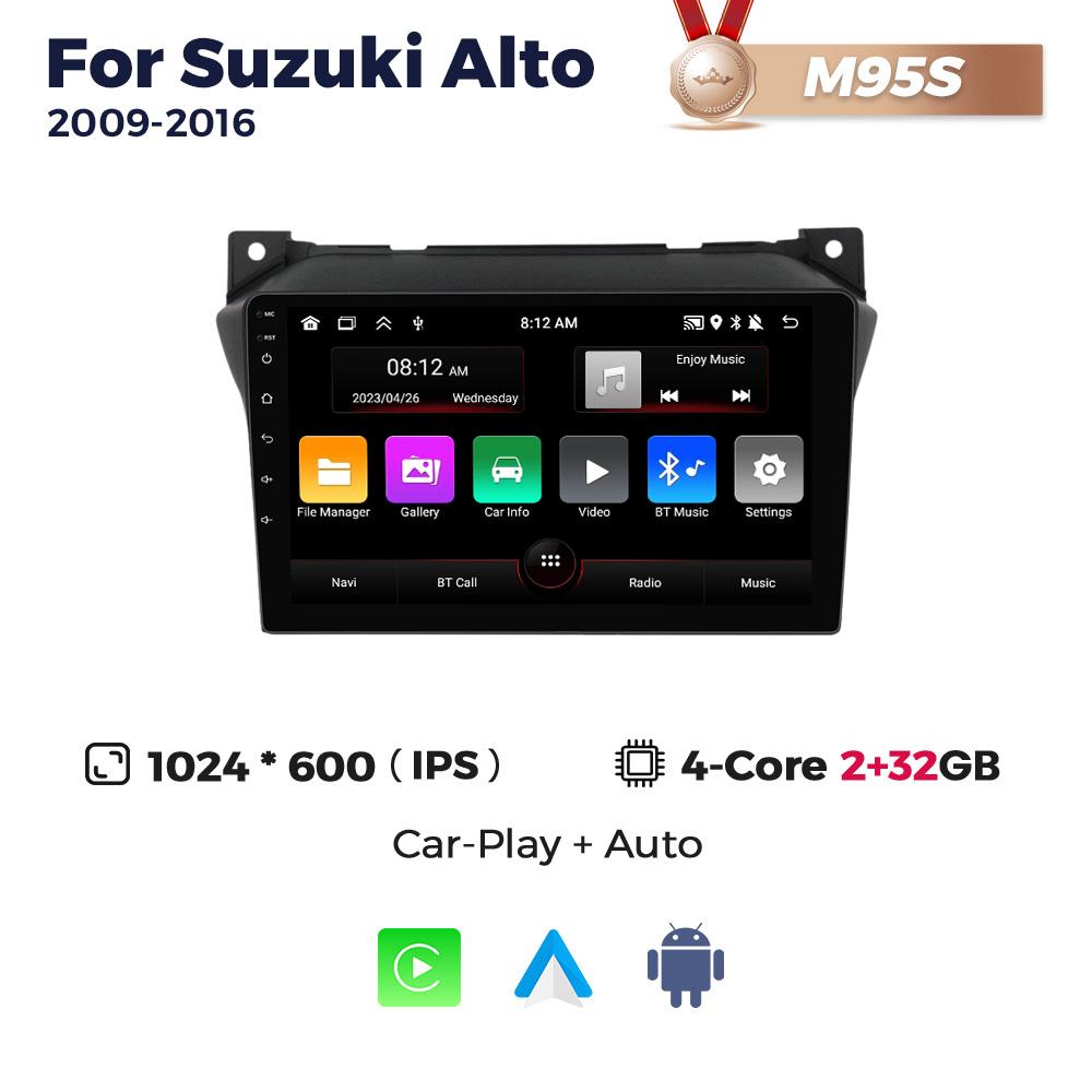 Navifly Android Auto Car Radio Stereo For Suzuki Alto 2009 2010-2016 Multimedia Video Player GPS DSP RDS Wifi BT CarPlay Monitor