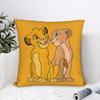 The Lion King Pillowcase Polyester Cushion Cover Decor Young Simba and Nala Together Throw Pillow Case Cover Home Zipper 40*40cm