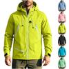 Men's Outdoor Jacket Windproof Zip-Up with Adjustable Multi-Pockets for Fall Winter