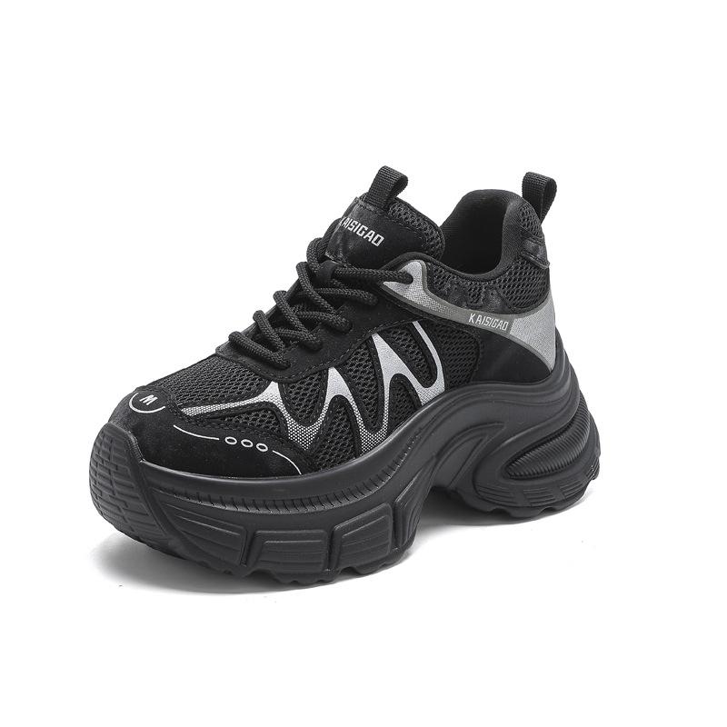 Платформа папины кроссовки женские осенне-зимние новые сетчатые дышащие увеличивающие высоту повседневные универсальные спортивные кроссовки повседневная обувь 34