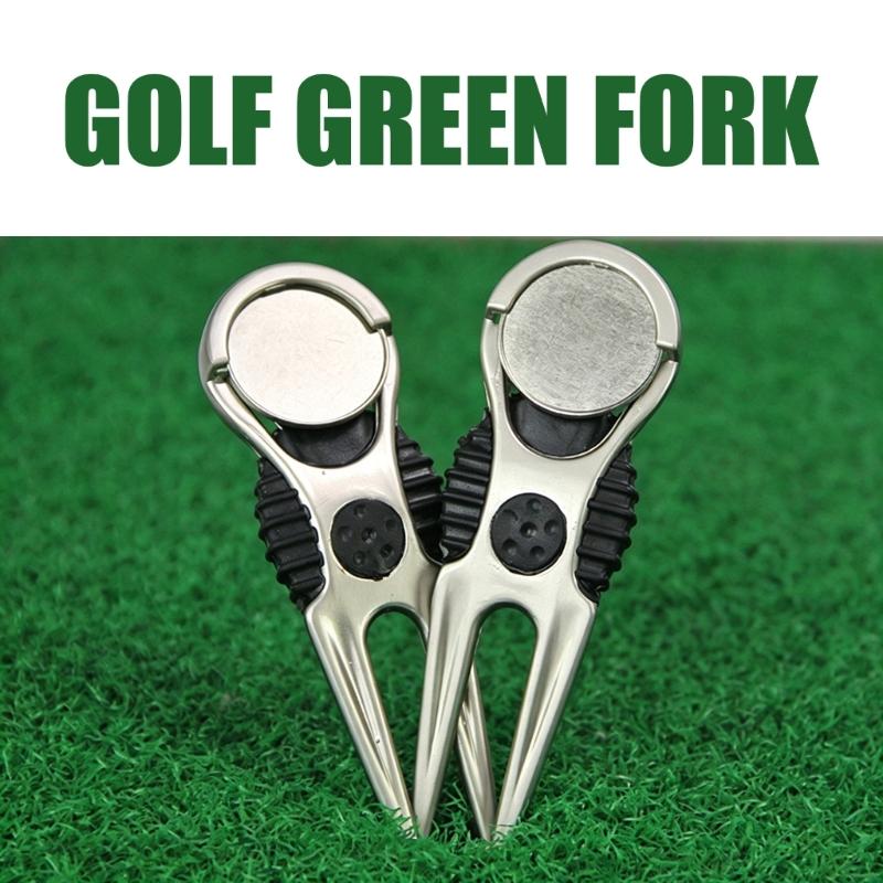 Golf Green Repair Tool with Compact Carry Size, Single-Piece Divot Fork for Course Play, Regular Golf Practice and Easy Golf Bag Storage