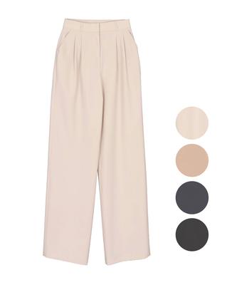 KIM YOUNG JOO GOLF Summer Pintuck Wide Cool Spandex 2-Length Women'S Golf Pants Dqmlsl52 (A Type)