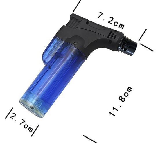 Kitchen Torch Windproof Refillable Plastic Security Lock Butane Torch for Camping