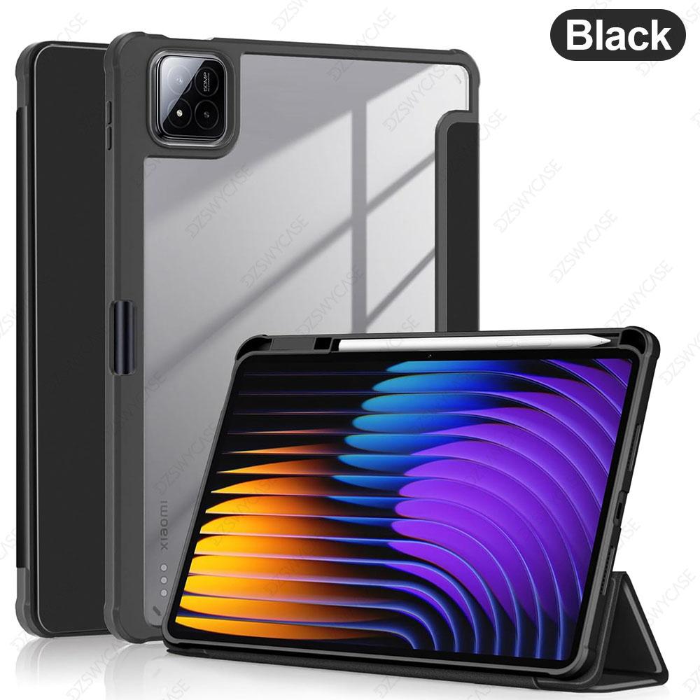 Case for Xiaomi Pad 7/8 Pro/Pad 7/8 11.2 inch ,with Pencil Holder Case Cover Shockproof Cover with Clear Transparent Back Shell