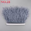 10Meters Ostrich Feathers On Ribbon On Tape 10-15Cm 4-6" Feather Trim Boa For Clothes Sewing White Fringe Dress Skirt Decor Diy