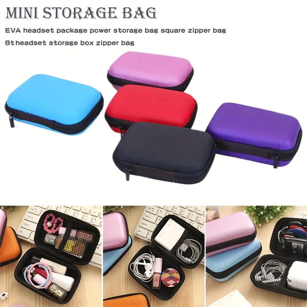 EVA Travel Protective Case, Multifunctional Large Capacity Waterproof Storage Bag, Data Cable Storage Bag