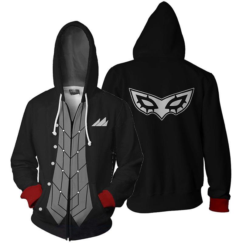 New, animation sweater, steel alchemist, Edward 3D printed sweater zipper cardigan animation periphery