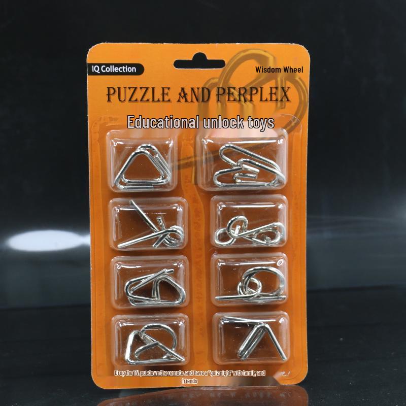 IQ Toys 8-teiliges Puzzle-Set - TikTok Trend Interlocking Rings