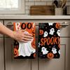 2PCS Ghost Pumpkin Pattern Halloween Kitchen Towel Ultra-Fine Fiber Dish Towel  Bathroom
