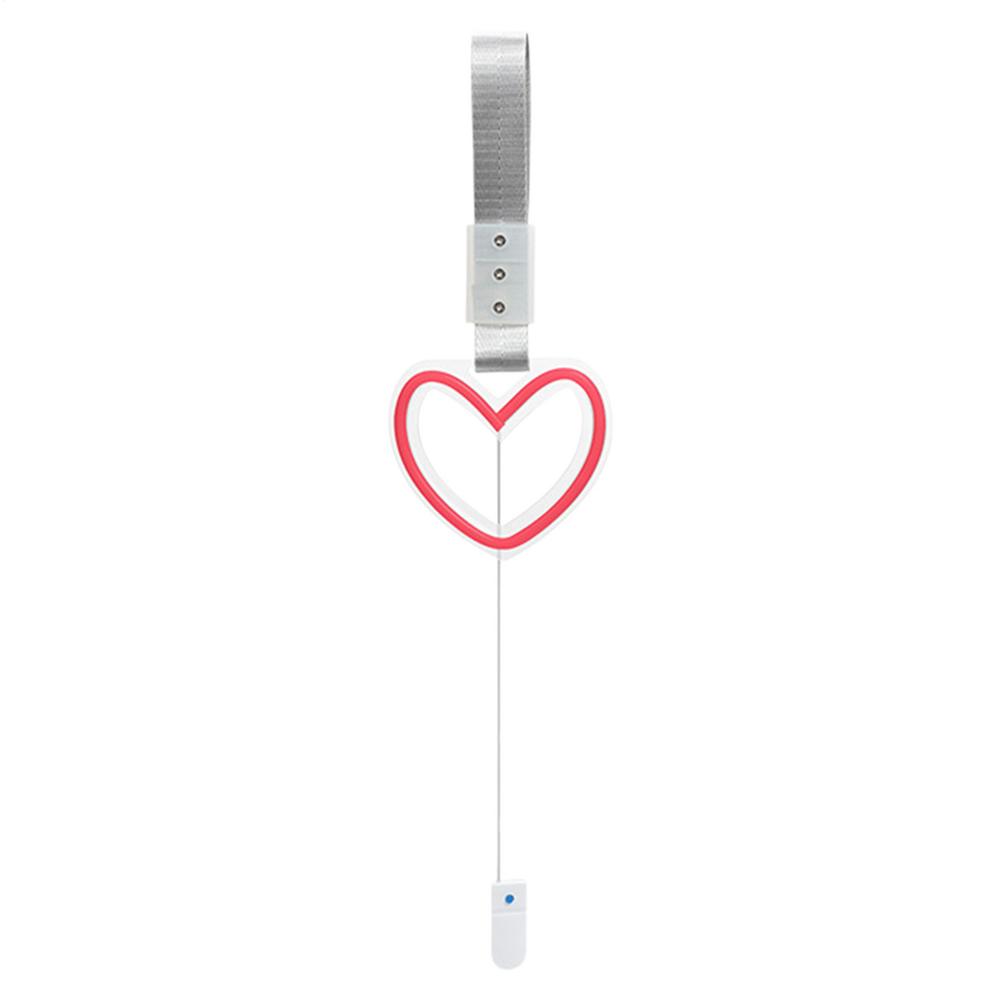 LED Ambient Lighting Car Heart Shaped LED Automotive Decoration Heart-Shaped Car Handle Straps for SUV RV Sedan Truck Auto