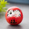 A Top Quality Ceramic Daruma Statue Daruma Tumbler Crafts Japanese Style Lucky Fortune Ornament Landscape Home Decor Gifts
