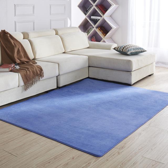Soft Coral Carpet Solid Color Thickened Floor Mat Washable Children 'S Crawling Blanket Tatami Mat