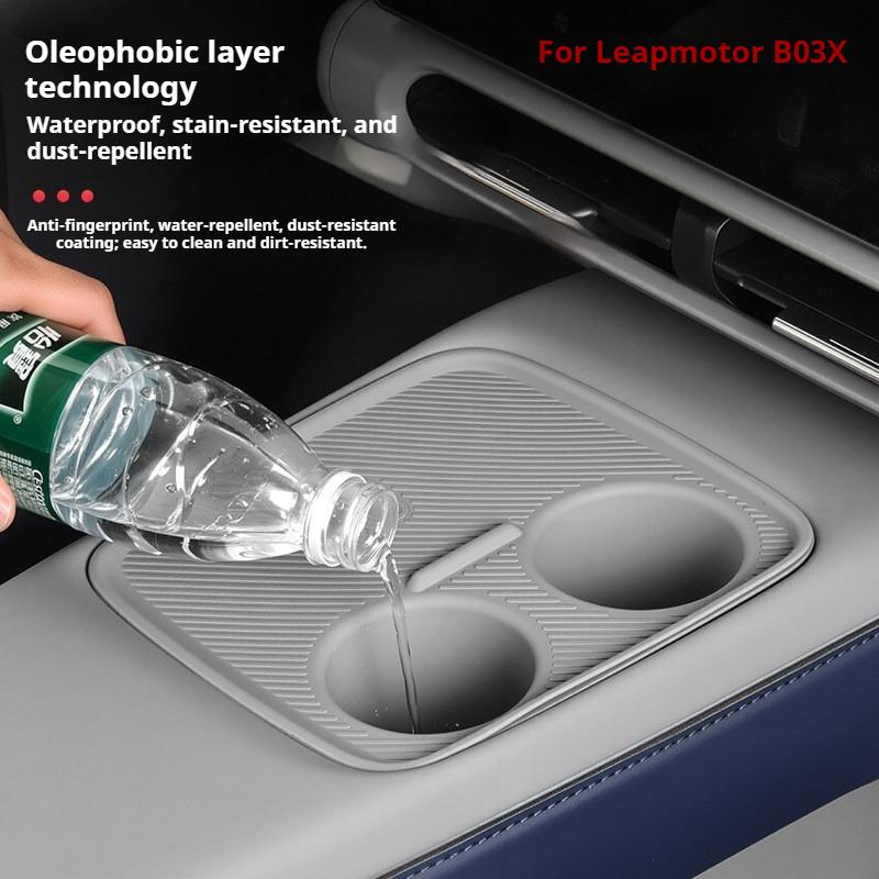 For Leapmotor B03X A10 Wireless Water Filling Cup Pad Silicone Protective Pad Silicone Car Cup Holder Car Interior Accessories