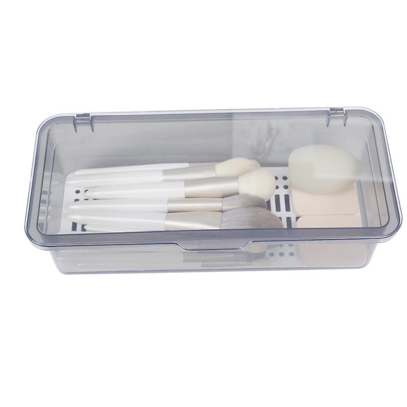 Staubdichte Aufbewahrungsbox für Make-up-Pinsel und Beauty-Eier mit großem Fassungsvermögen