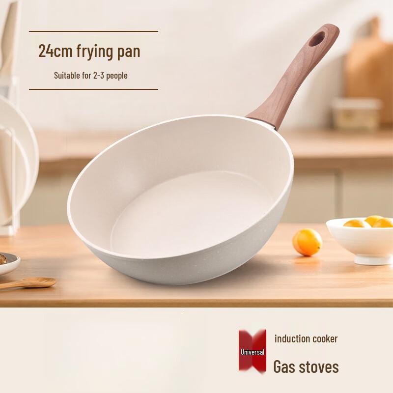 CINDYCOCO Maifan Stone Non-Stick Wok with Lid and Spatula