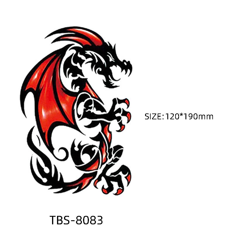 Waterproof Semi-Permanent Black & White Totem Flower Tattoo Stickers