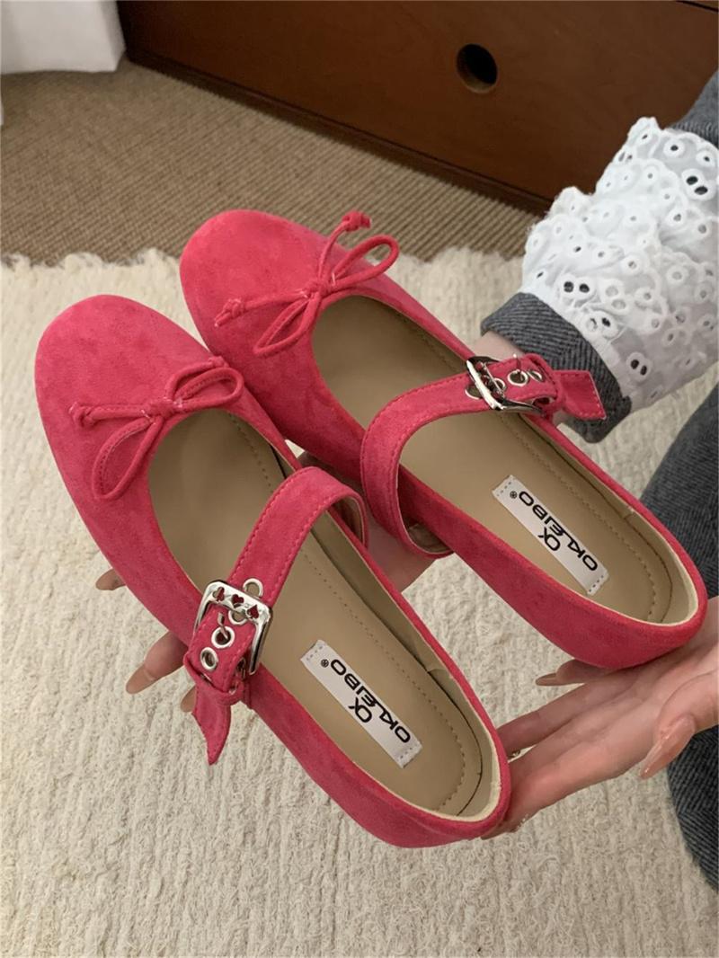 

Fashion IPPEUM Velvet Ballet Flats Round Toe Buckle Mary Jane Shoes 2025 New Summer Ballerinas Zapatos Mujer 245