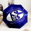 Parapluie Pliant Automatique Étoile Brillante du FC Schalke - Parapluie de Voyage à 8 Baleines avec Étui Portable Automatique, Cadeau Idéal pour les Anniversaires
