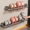 Suction Cup Bathroom Hand Towel Rack Holder Wall Mount No Drill 30/40/50cm Towel Bar Double Bar 2 Tier Apartment Space Saving