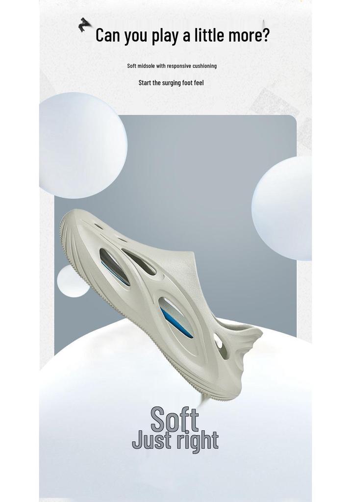 Men's Breathable Tech-Inspired Non-Slip Clog Sandals for Outdoor Sports and Beach Activities