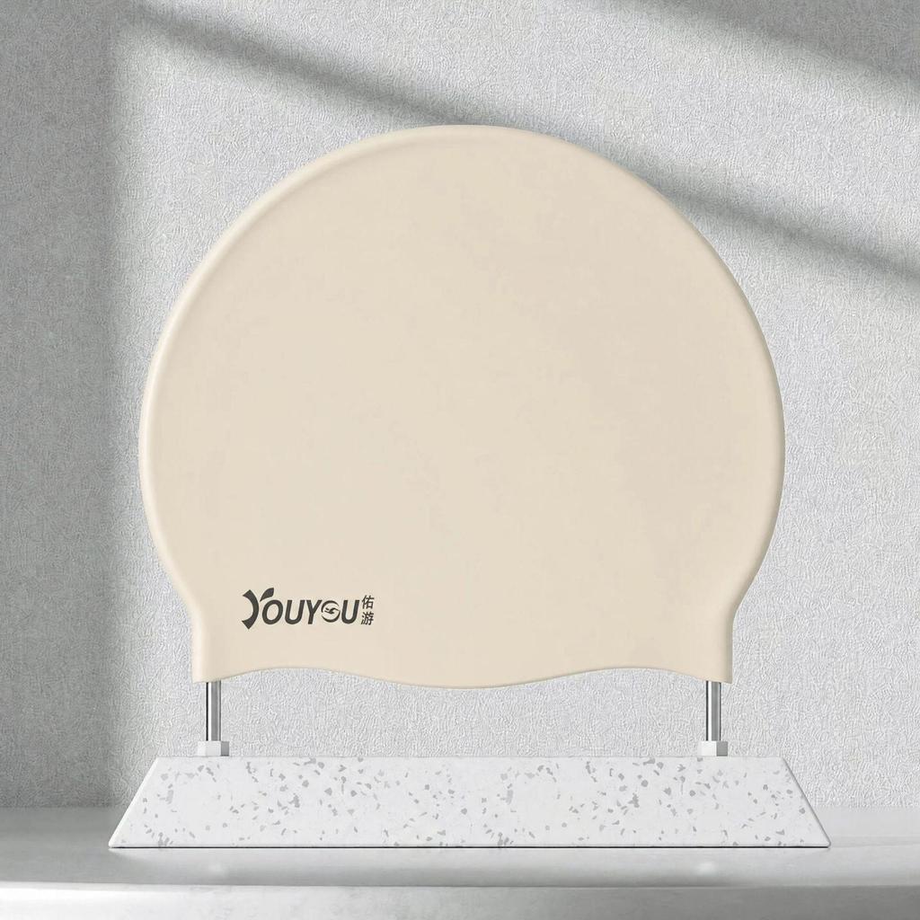 Bonnet de bain étanche pour adulte avec protection d'oreilles pour cheveux longs - Unisexe en silicone, grande taille