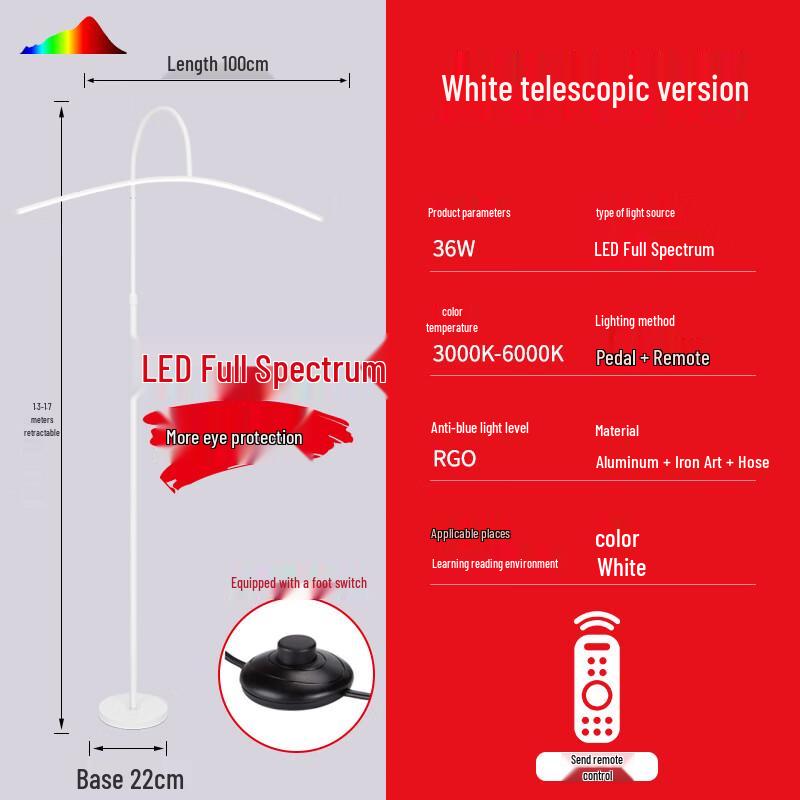 Curved LED Eye-Protection Floor Lamp