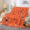 Orange Minimal Daisy Flannel Blanket Warm Soft Halloween Christmas Decorative Couch Warm Cozy All-Season Gift