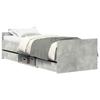 VidaXL Cadre de lit tête de lit et pied de lit gris béton 75x190 cm 3203820