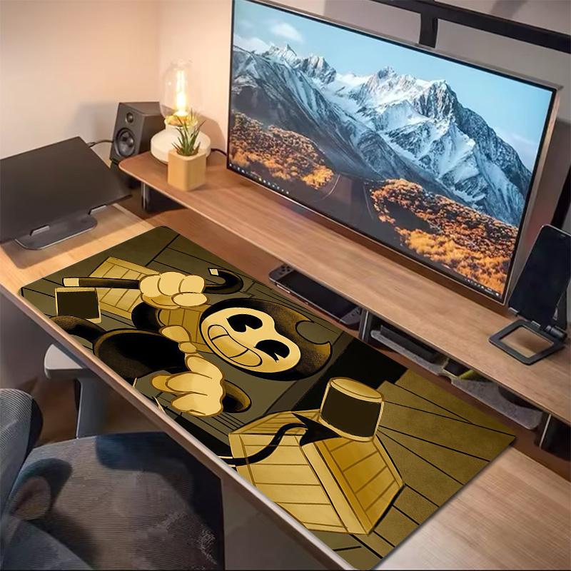 Bendy2 Print  Cushion Non-slip Laptop Tablet Big Mousepad XXL Mat Mini PC Playmat With Lock edge