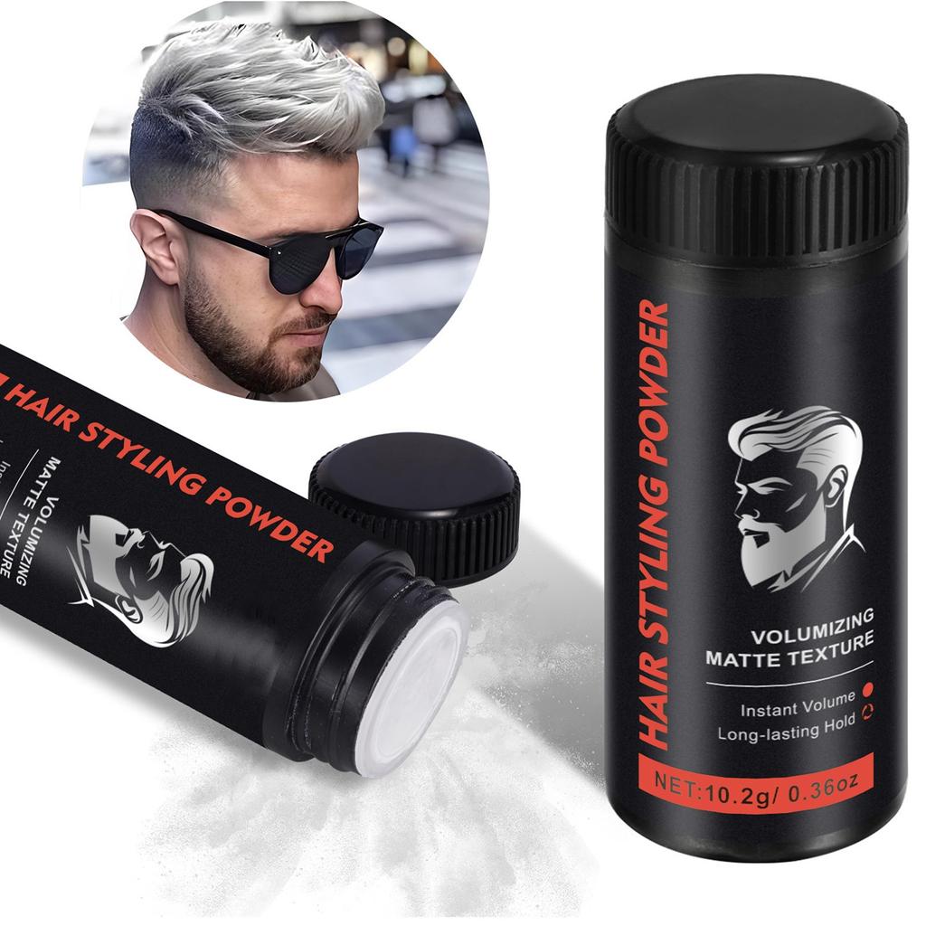 Haar-Styling-Puder, natürliches und lang anhaltendes Haar-Styling-Puder für Männer 10,2 g