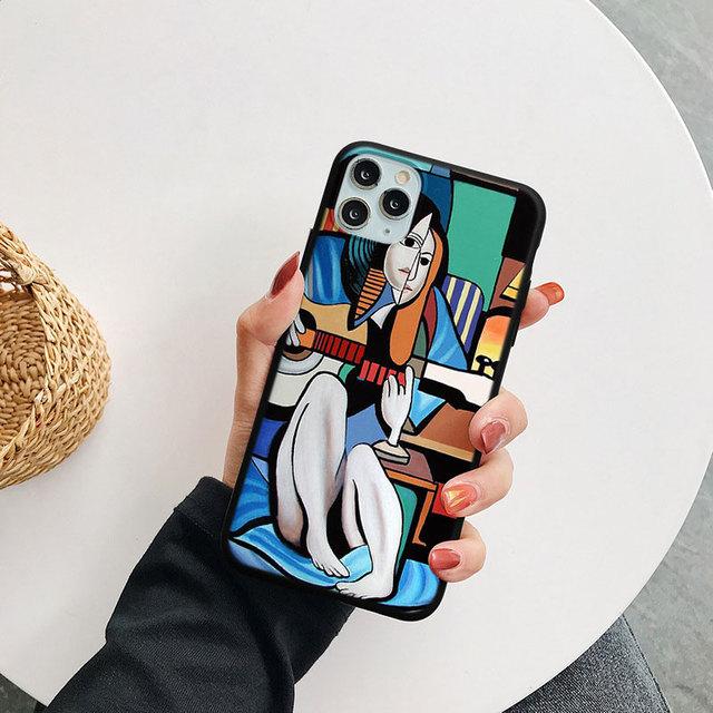 Picasso Abstract Art Painting Phone Case For Iphone 11 12 13 14 Pro Xs Max Mini 8 7 6 6s Plus X Se 3 2022 2020 Xr Silicone Cover