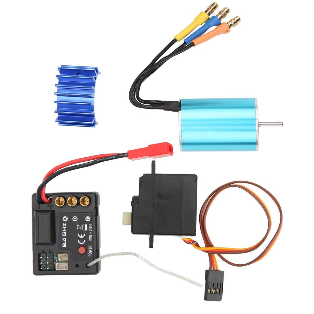 RC Brushless Motor ESC Servo Set Durbale Brushless Motor With Heat Sink for SG1603 1604 RC Car