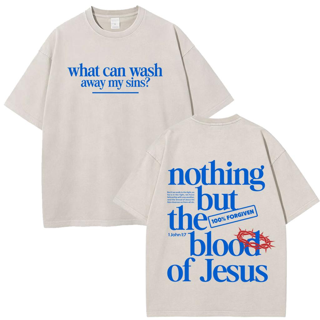 Jesus Christian Bible Verse Print Tshirt Unisex Unisex Fashion Tshirt Shortsleeved Loose Casual Cotton Vintage Washed T Shirts