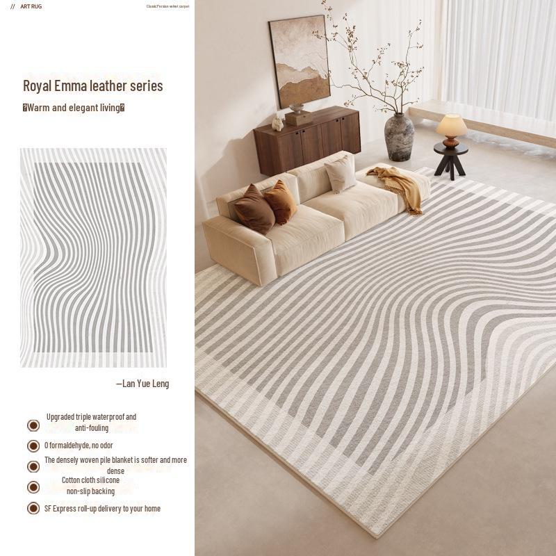 2025 Light Luxury High-End Cream Carpet for Living Room & Bedroom