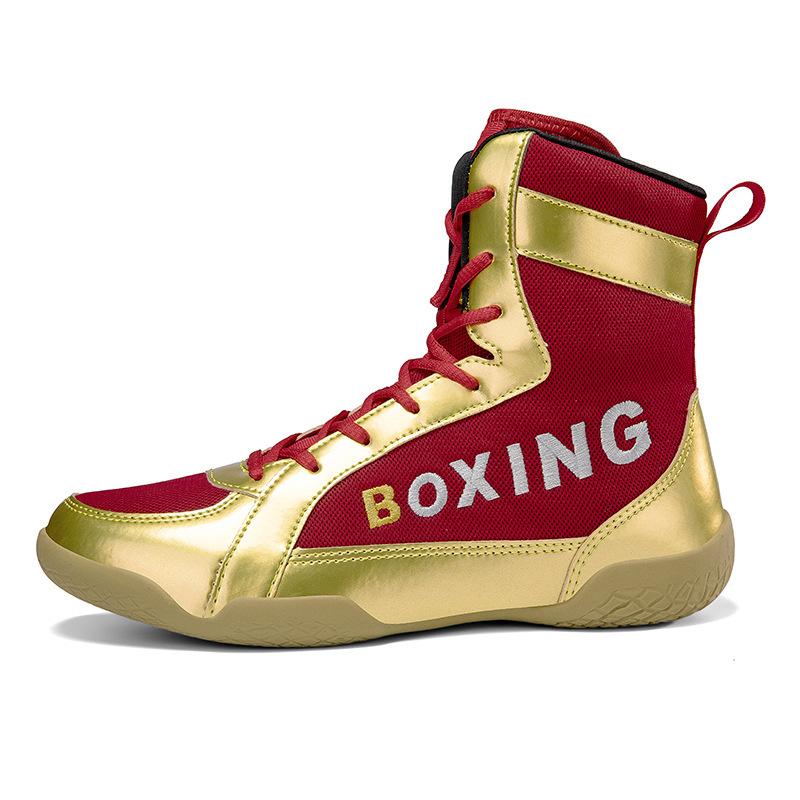 Sports comprehensive training shoes gym indoor squat men's high-top professional boxing shoes women's sanda fighting boxing shoes