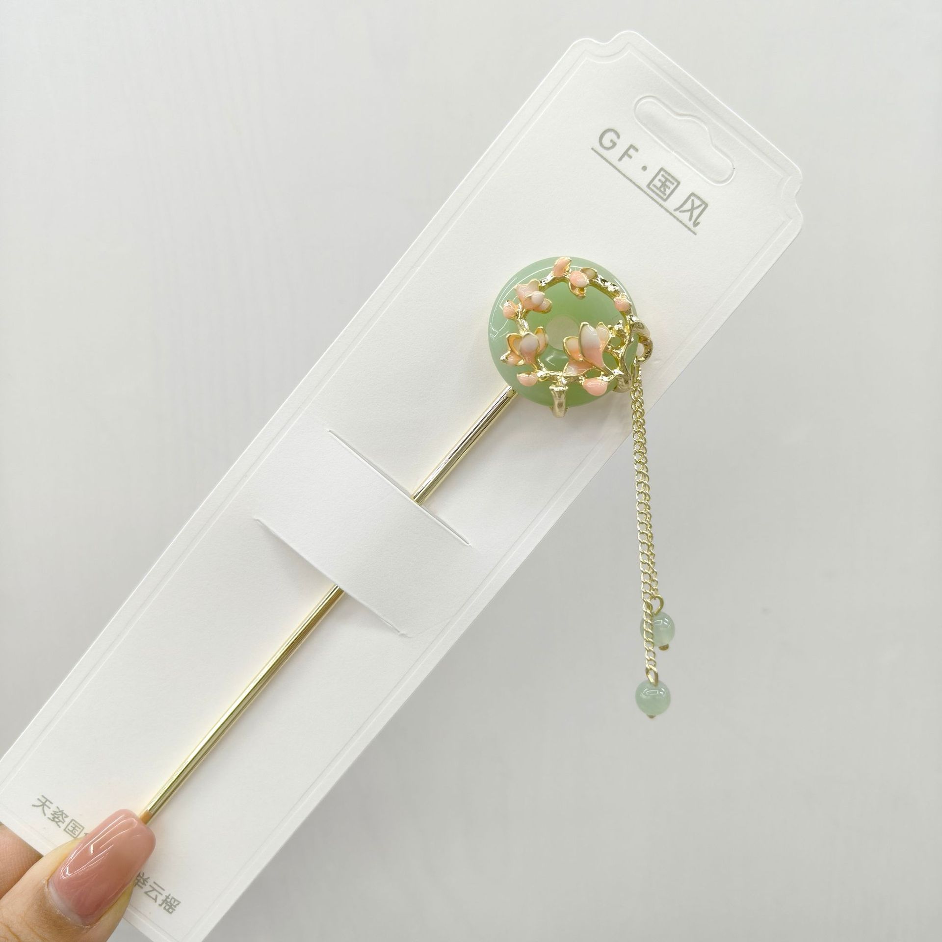 

Сказочная заколка-кисточка для волос с цветком для женщин ручной работы с масляной эмалью, цветочная палочка для волос, ювелирное украшение, металлические аксессуары для волос, женская заколка для волос, 1 шт.