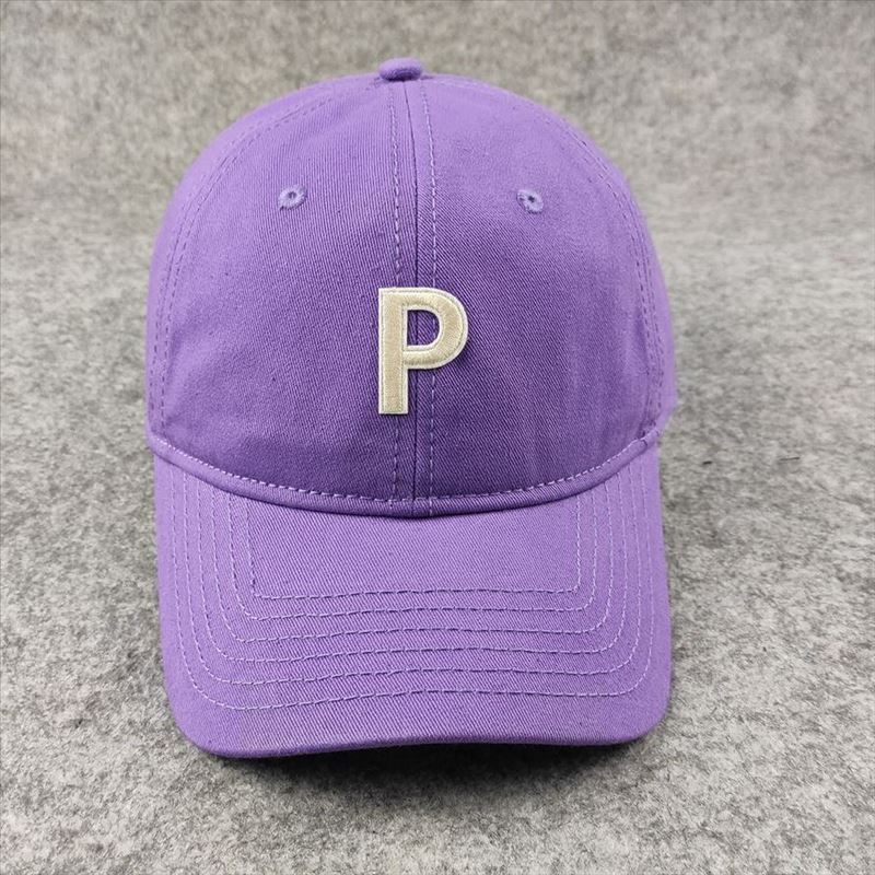 P letter colorful baseball cap - women's casual fashion soft top visor hat for larger head sizes