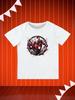 Round Neck Printed Pattern Pullover Short Sleeve Kids Tops Iron Man