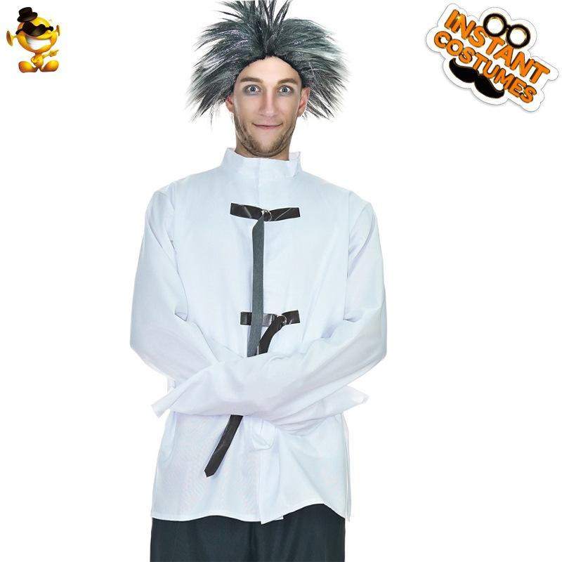 Halloween Men s Black and White Tops Costumes, Halloween Carnival Party Masquerade Cosplay Costumes L