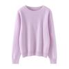 Women's 100% Pure Cashmere Round Neck Sweater - Soft, Warm, and Loose-Fit Knitted Base Layer.