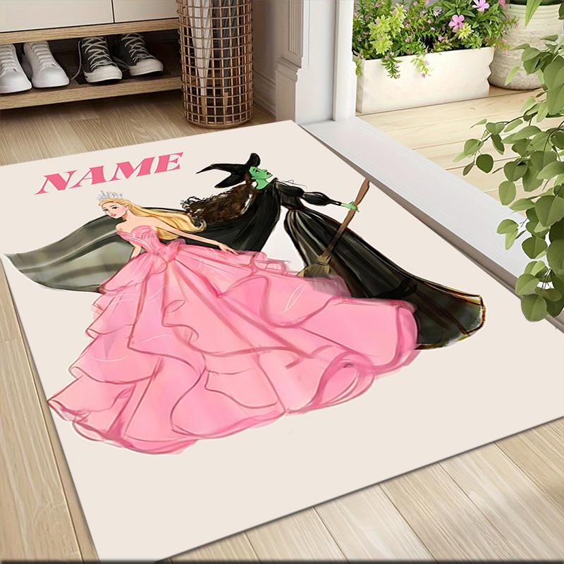 Custom Name "Magical Fantasy Dress" Carpet Rug Customizable Soft Washable Anti-Slip Home Living Room Sofa Mats Personalized Rug. 0909330