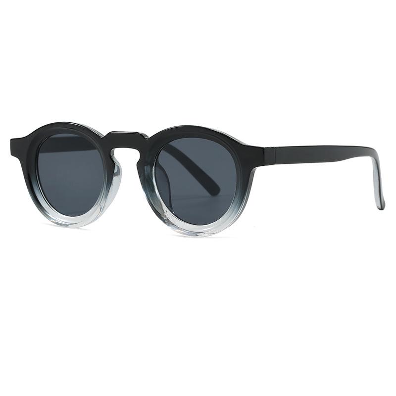 Retro Round Small Frame Glasses: High-End Unisex Sunglasses with UV Protection, Fashionable Trend.