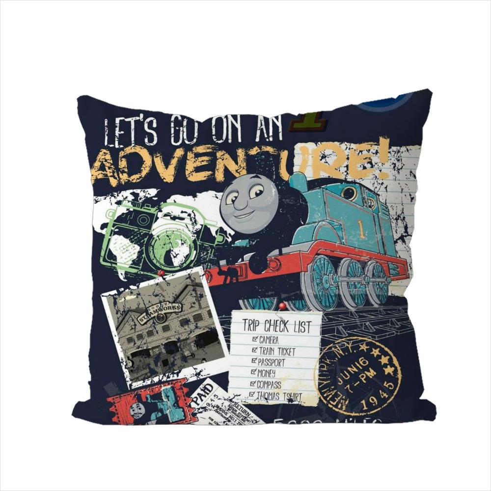 TThomas The Train Pillow Case For Car Sofa Decorative Home Doublesided Print Plush Square Throw Pillow Cushion Cover 30x30cm