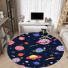 1PC Space Disco Office Round Area Rug, Mat Suitable For Office, Under Office Chairs Bedroom Living Room Home Decor, Room Deco