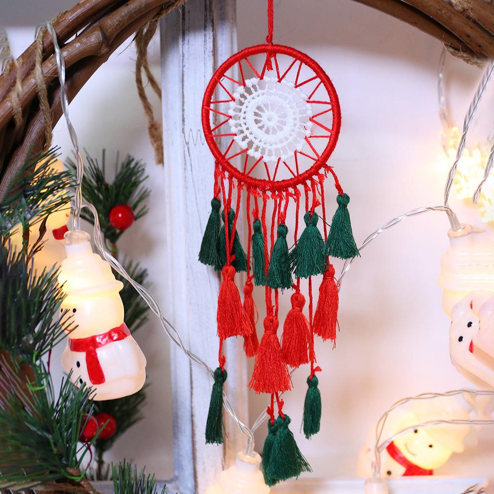 Cross-Border Christmas Dream Catcher Wind Chime: Hand-Woven Pendant Gift for Girls