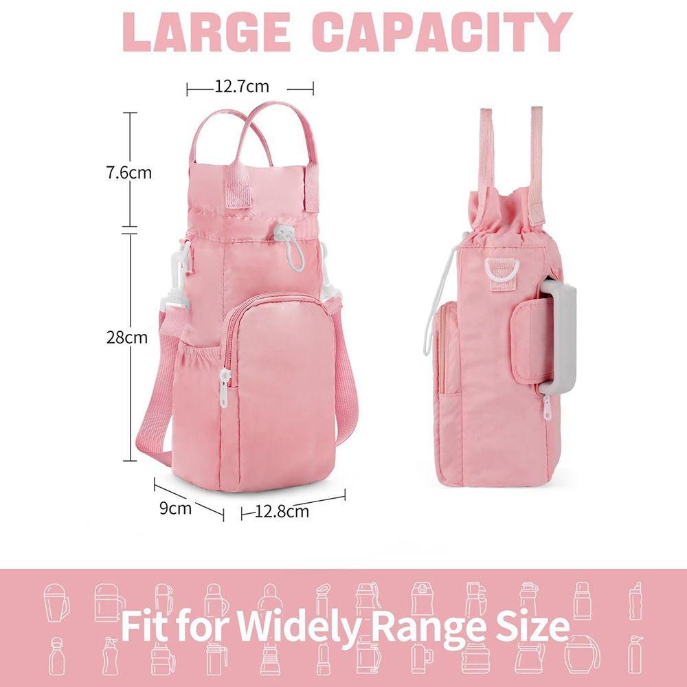 32oz 40oz Water Bottle Holder with Strap Crossbody with Phone Pocket Water Bottle Carrier Adjustable Insulated